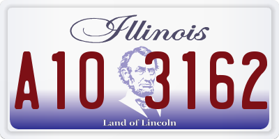 IL license plate A103162