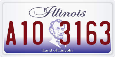 IL license plate A103163
