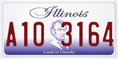 IL license plate A103164