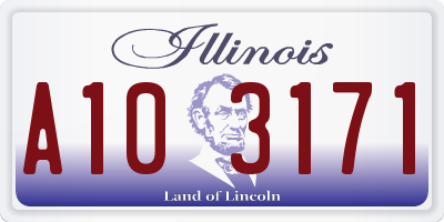 IL license plate A103171