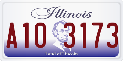 IL license plate A103173