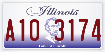 IL license plate A103174