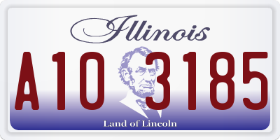 IL license plate A103185