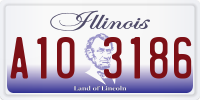 IL license plate A103186
