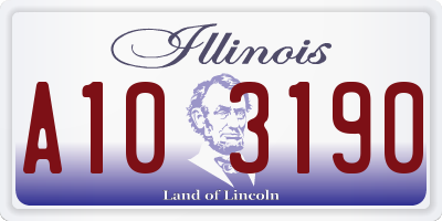 IL license plate A103190