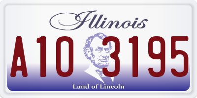 IL license plate A103195
