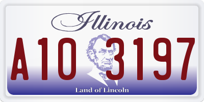 IL license plate A103197