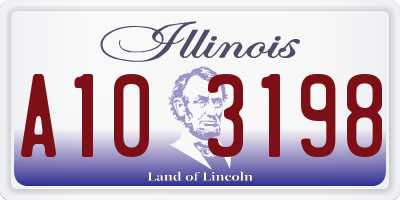 IL license plate A103198
