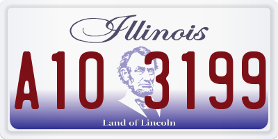 IL license plate A103199