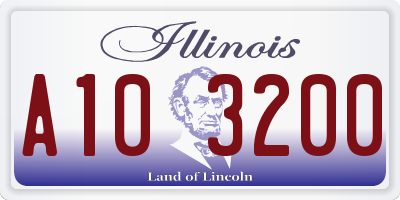 IL license plate A103200