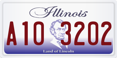 IL license plate A103202