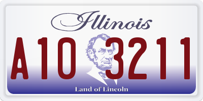 IL license plate A103211