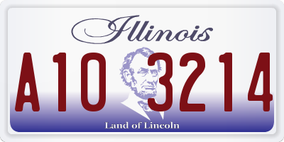 IL license plate A103214