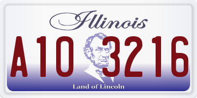 IL license plate A103216