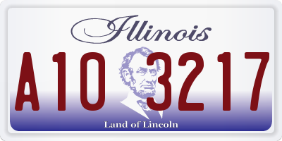 IL license plate A103217