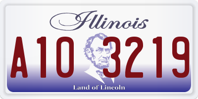 IL license plate A103219
