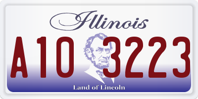 IL license plate A103223