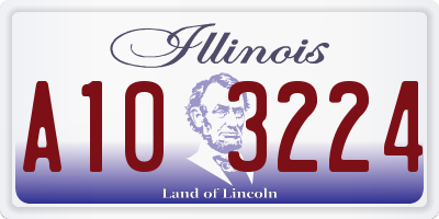 IL license plate A103224