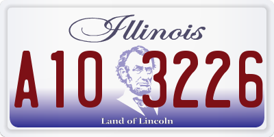 IL license plate A103226
