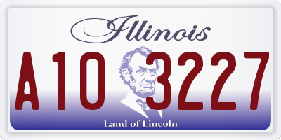 IL license plate A103227
