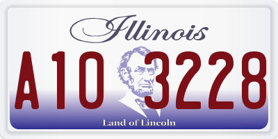 IL license plate A103228