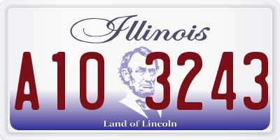 IL license plate A103243