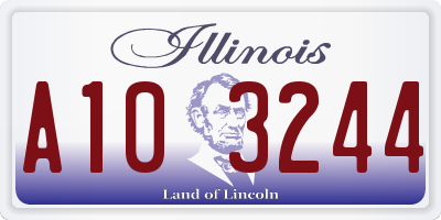 IL license plate A103244