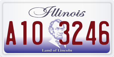 IL license plate A103246
