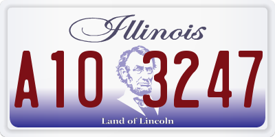 IL license plate A103247