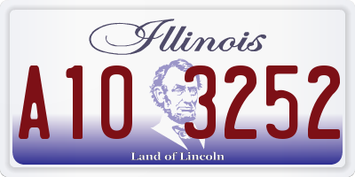 IL license plate A103252