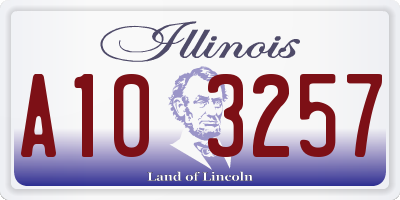 IL license plate A103257