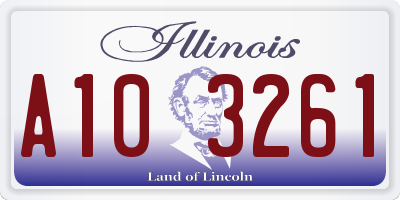 IL license plate A103261