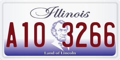 IL license plate A103266