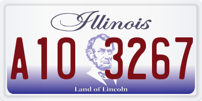 IL license plate A103267