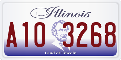IL license plate A103268
