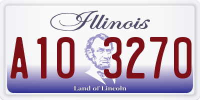 IL license plate A103270
