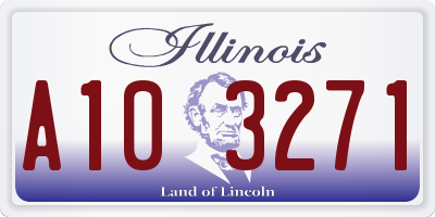 IL license plate A103271