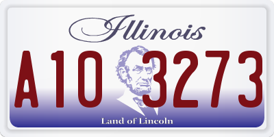 IL license plate A103273