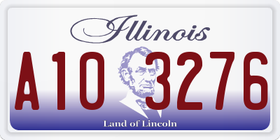 IL license plate A103276