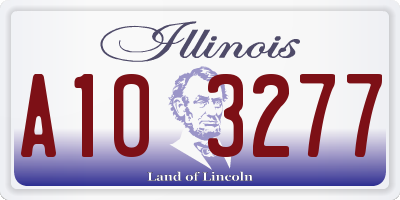 IL license plate A103277