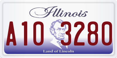 IL license plate A103280