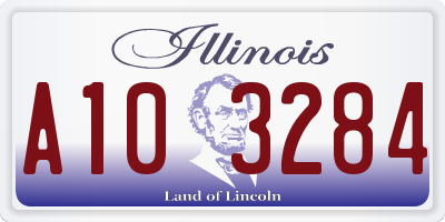 IL license plate A103284
