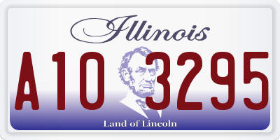 IL license plate A103295