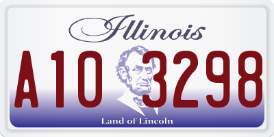 IL license plate A103298