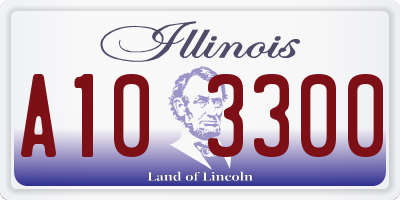 IL license plate A103300
