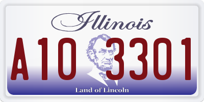 IL license plate A103301