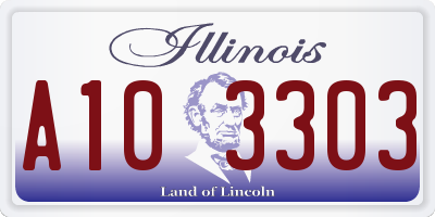 IL license plate A103303