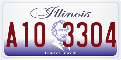 IL license plate A103304