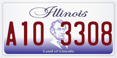 IL license plate A103308