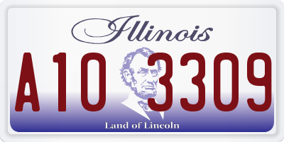 IL license plate A103309